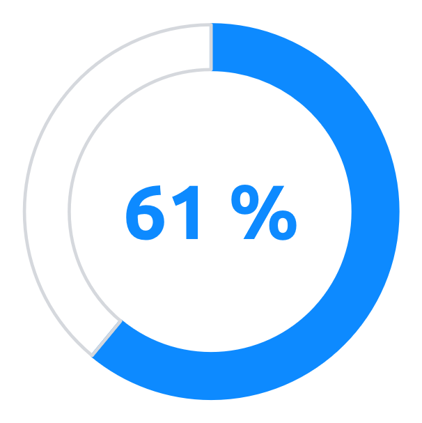 61 %