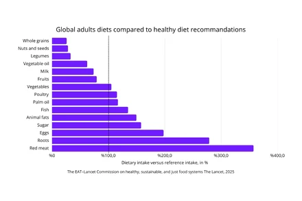 Global adults diets compared to healthy diet recommandations
